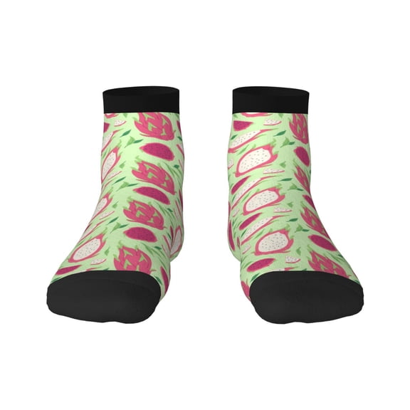 Salouo Dragon Fruit 1 Pattern Unisex Middle Tube Socks,Middle-Finger Knee High Socks Over The Calf Tube Stocking Crew Stockings for Women and Men Tube Socks