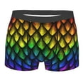 thumbnail image 1 of Salouo Dragon Scales Print Men's Boxer Briefs,Breathable Underwear Elastic Waistband Briefs for Men -X-Large, 1 of 8