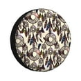 thumbnail image 1 of Salouo Dreamcatcher Print Spare Tire Cover 14-17 inch Spare Tire Protector Universal Tough Tire Wheel Cover for Trailer SUV and Truck-14 inch, 1 of 6