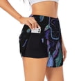 thumbnail image 1 of Salouo Dreamcatcher With Colorful Feathers Print Women's 2 in 1 Running Shorts Double-Layer Shorts Athletic Workout Gym Yoga Shorts Running Shorts for Women-X-Large, 1 of 7