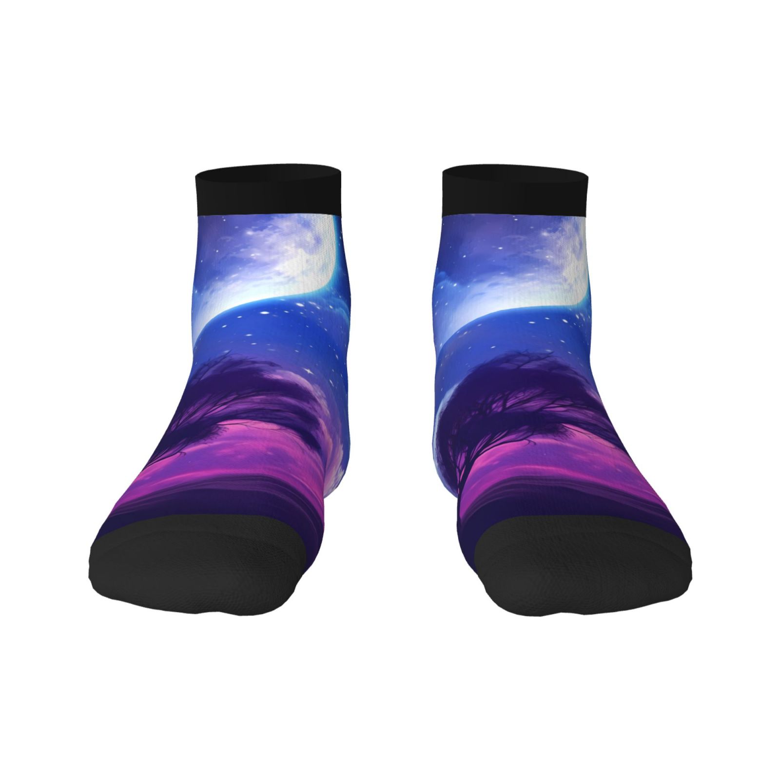 Salouo Dreamy Colorful Starry Sky Pattern Unisex Middle Tube Socks ...