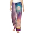 thumbnail image 1 of Salouo Dreamy Moonlit Window Print Women's Pajama Pants Casual Loose Sweatpants PJs Flowy Pants Drawstring Palazzo for Women Wide Leg Pants Lounge Pajama -X-Large, 1 of 8