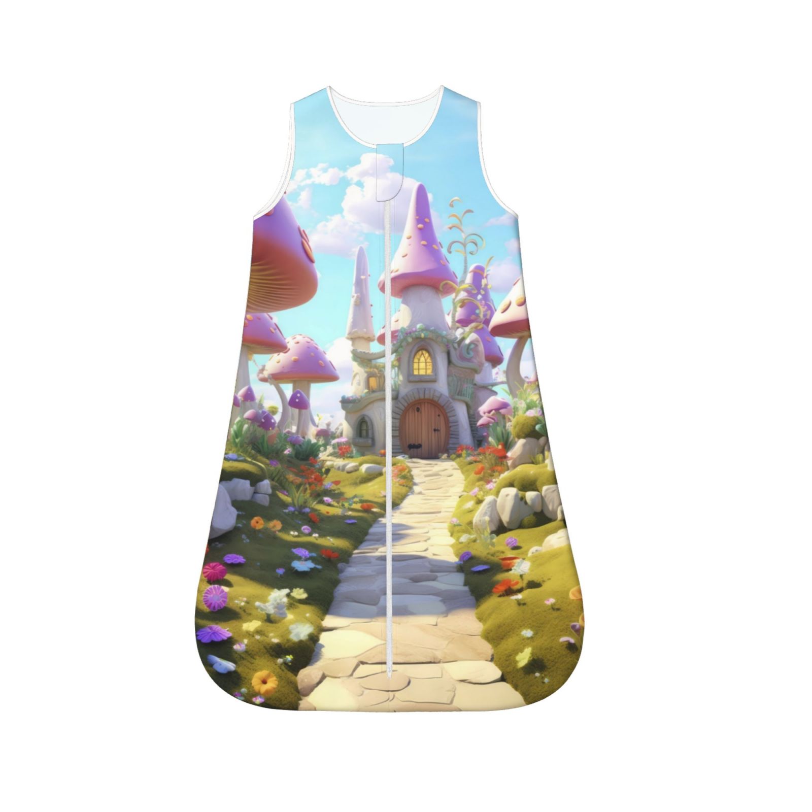 Salouo Dreamy Mushroom House Print Baby Sleep Sack Wearable Blanket for