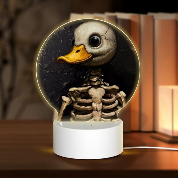 Salouo Duck Bones for Round Acrylic Night Light - Acrylic Sheets with LED Light Lamp Base - Decorative Night Lamp for Restaurant Bar Cafe Shop Room Decoration
