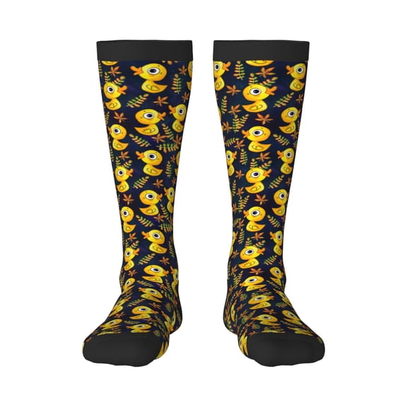 Salouo Ducks Print Women's Men's Ankle Socks 1-pack Casual Athletic Socks for Unisex Adult Moisture-Wicking Socks for Daily Wear/Running/Sport