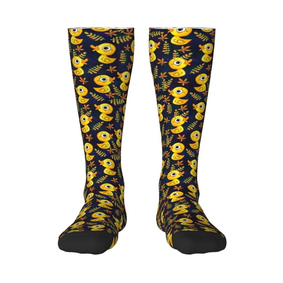Salouo Ducks Print Women's Men's Ankle Socks 1-pack Casual Athletic Socks for Unisex Adult Moisture-Wicking Socks for Daily Wear/Running/Sport