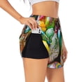thumbnail image 1 of Salouo Easter Eggs Print Women's 2 in 1 Running Shorts Double-Layer Shorts Athletic Workout Gym Yoga Shorts Running Shorts for Women-Small, 1 of 7