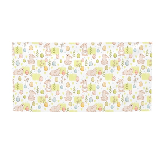 Salouo Easter Rabbit Pattern Holiday Banner Outside Party Decoration Banner (1PC) Festival Supplies Fit for Birthday Parties & Celebrations & Chrismas-Medium