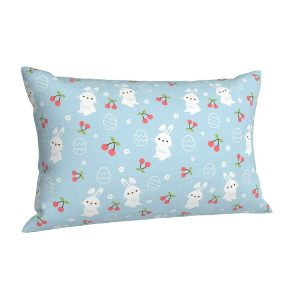 Salouo Easter Rabbit Pattern Pillow Cases,1PC Pillow Covers with Envelope Closure Decorative Pillow Case for Bed Couch,Pillows Not Included-20"x30"