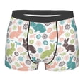 thumbnail image 1 of Salouo Easter Rabbit Print Men's Boxer Briefs,Breathable Underwear Elastic Waistband Briefs for Men -X-Large, 1 of 8