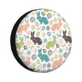 Salouo Easter Rabbit Print Spare Tire Cover 1417 inch Spare Tire