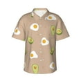thumbnail image 1 of Salouo Egg and Avocado for Hawaiian Shirt for Men,Summer Beach Casual Short Sleeve Button Down Shirts Men's Regular-Fit Short-Sleeve Print Shirt -X-Large, 1 of 6