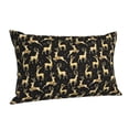 thumbnail image 1 of Salouo Elegant Gold Moose Pattern Pillow Cases,1PC Pillow Covers with Envelope Closure Decorative Pillow Case for Bed Couch,Pillows Not Included-14"x20", 1 of 6