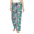 thumbnail image 1 of Salouo Excavator Print Women's Pajama Pants Casual Loose Sweatpants PJs Flowy Pants Drawstring Palazzo for Women Wide Leg Pants Lounge Pajama -Small, 1 of 8