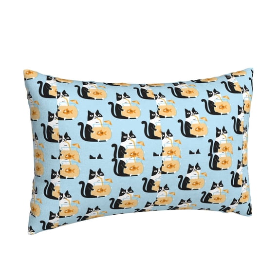 Salouo FUNNY CAT IS DRINKING WATER Print Print Pillow Case Cover,Wrinkle-Free Bed Pillow Cover Pack of 1 Home Decor Fade-Resistant and Stain-Resistant ,Pillows Not Included -20"x30"