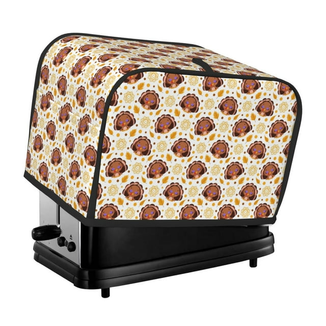 Salouo Fall Turkey Pattern Two Slice Bread Machine Cover,Universal