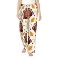 thumbnail image 1 of Salouo Fall Turkey Print Women's Pajama Pants Casual Loose Sweatpants PJs Flowy Pants Drawstring Palazzo for Women Wide Leg Pants Lounge Pajama -XX-Large, 1 of 8