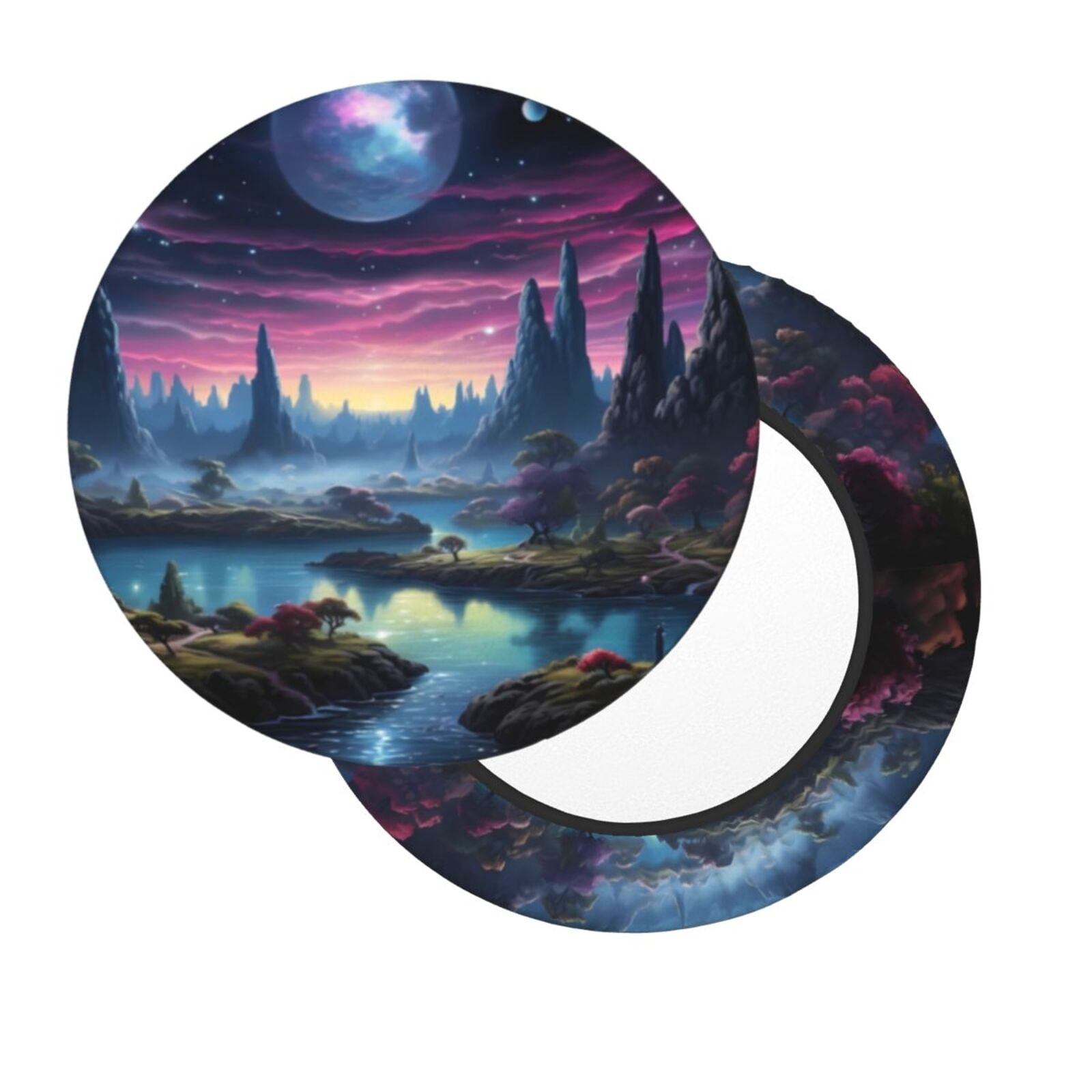 Salouo Fantasy Landscape Starry Night Pattern Bar Stool Cushion Cover ...