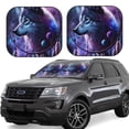 thumbnail image 1 of Salouo Feathered Wolf Pattern Car Windshield Sun Shade Foldable | Front Windshield Shade for Sun, Heat and UV Rays | Interior Sun Protection-Small, 1 of 6