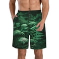 thumbnail image 1 of Salouo Ferns Leave Green Foliage Pattern Swim Trunks for Men,Men's Hawaiian Bathing Suit Swimsuits Quick Dry Swimming Board Shorts Beach Shorts with Pockets-Small, 1 of 6