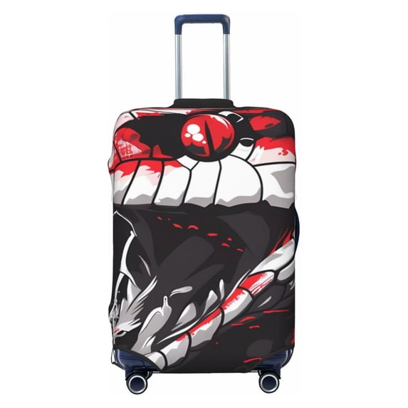 Salouo Fierce Red Viper Graphic Art Pattern Travel Dust-proof Suitcase Cover, Softside Suitcase Protector Luggage Cover Protector for 18-32inch ,Not Included Suitcase