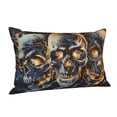 thumbnail image 1 of Salouo Fiery Skull Trio Pattern Pillow Cases,1PC Pillow Covers with Envelope Closure Decorative Pillow Case for Bed Couch,Pillows Not Included-14"x20", 1 of 6