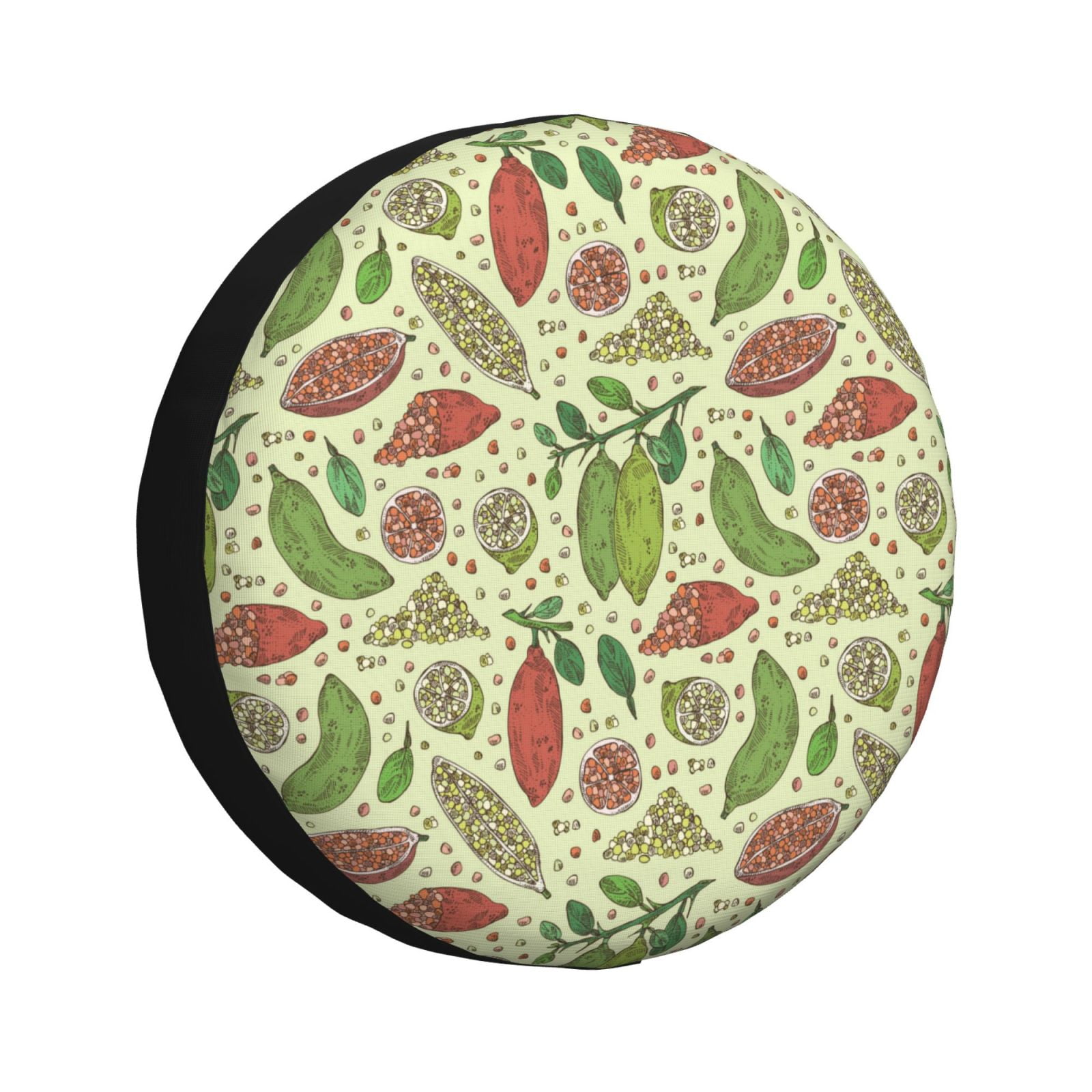 Salouo Finger Lime Fruits Print Spare Tire Cover 1417 inch Spare Tire