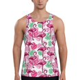 thumbnail image 1 of Salouo Flamingo for Men's Tank Tops,Sleeveless Muscle Shirts for Men Quick Dry Workout Tank Top Gym Muscle Tee Fitness Bodybuilding Sleeveless T Shirt-Small, 1 of 7