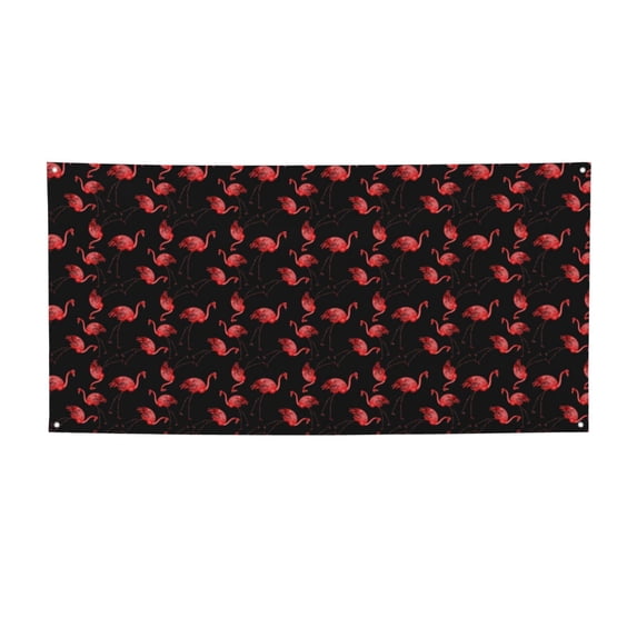 Salouo Flamingo Pattern Holiday Banner Outside Party Decoration Banner (1PC) Festival Supplies Fit for Birthday Parties & Celebrations & Chrismas-Medium