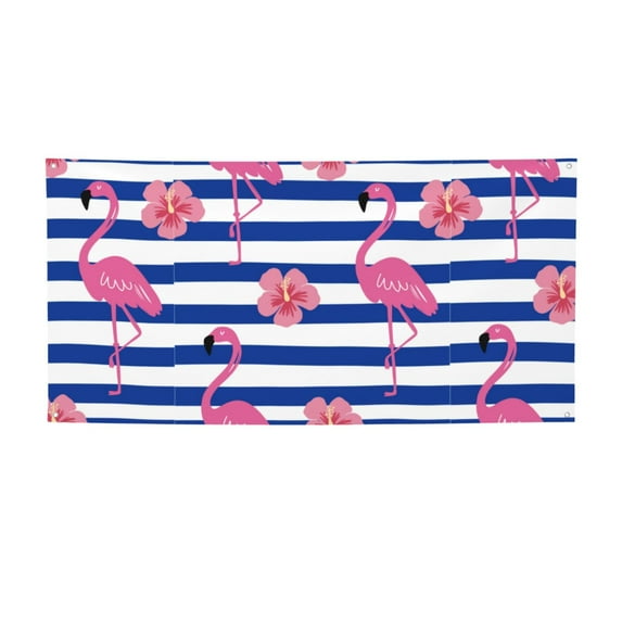 Salouo Flamingo Pattern Holiday Banner Outside Party Decoration Banner (1PC) Festival Supplies Fit for Birthday Parties & Celebrations & Chrismas-Small