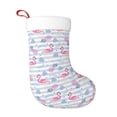 thumbnail image 1 of Salouo Flamingo and Pineapple Print Christmas Stockings,Large Xmas Stocking Set of 1 Holiday and Farmhouse Stocking for Christmas Holiday Party Decoration(17.7*11 Inch), 1 of 7