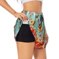 thumbnail image 1 of Salouo Floating Colorful Cereal Print Women's 2 in 1 Running Shorts Double-Layer Shorts Athletic Workout Gym Yoga Shorts Running Shorts for Women-X-Large, 1 of 7