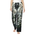 thumbnail image 1 of Salouo Floral Angelic White Wings Print Women's Pajama Pants Casual Loose Sweatpants PJs Flowy Pants Drawstring Palazzo for Women Wide Leg Pants Lounge Pajama -Small, 1 of 8
