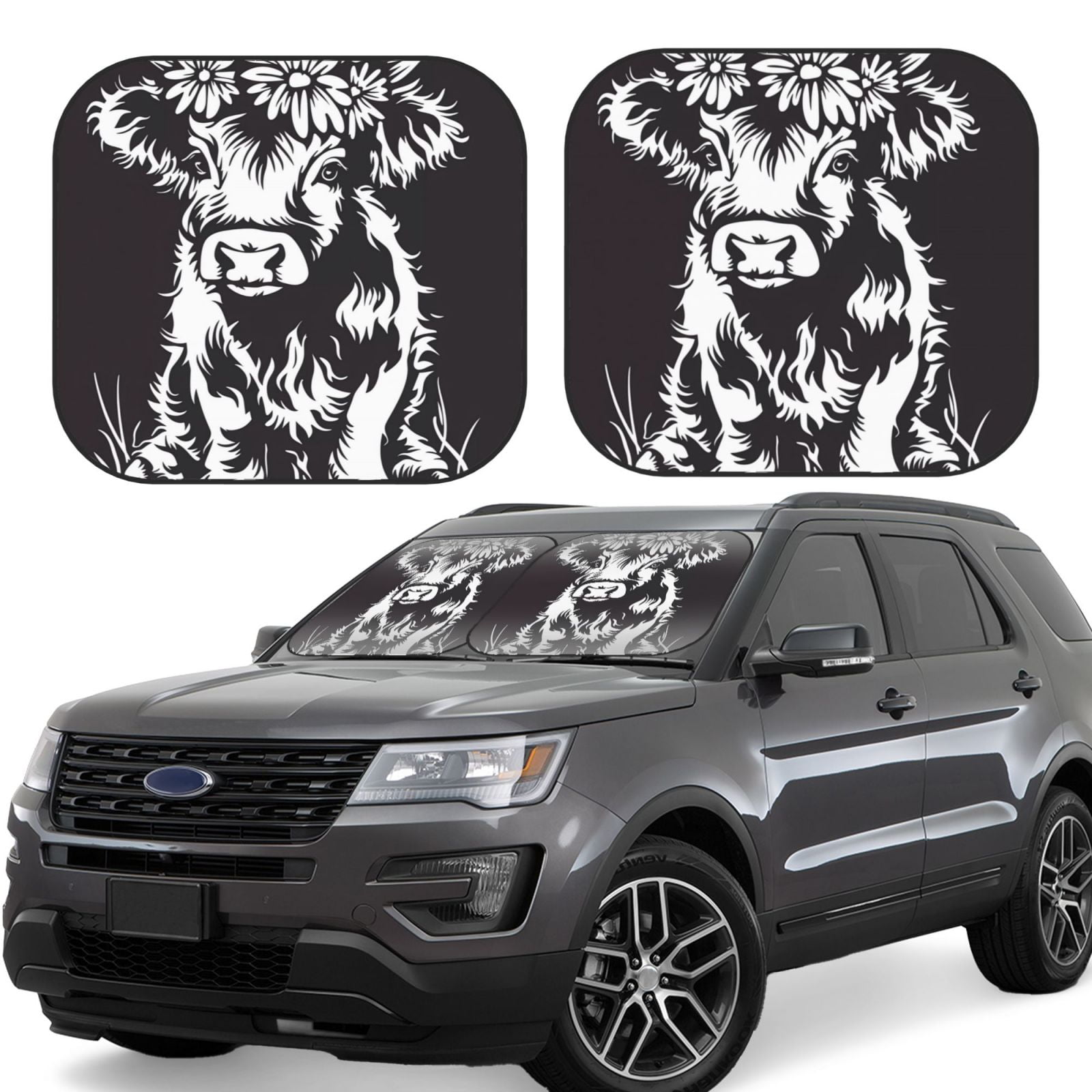 Pattern Print Veterianary Car Sun Shade