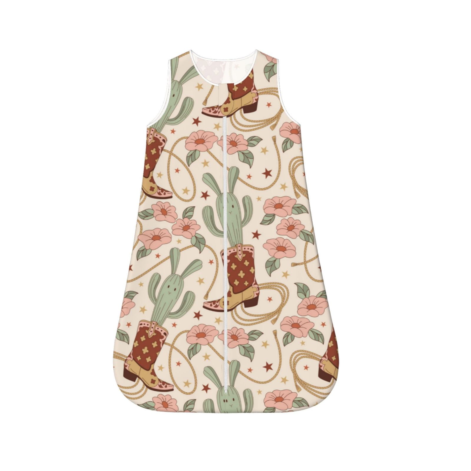 Salouo Floral Cowboy Boots Print Baby Sleep Sack Wearable Blanket for