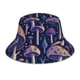 thumbnail image 1 of Salouo Floral Hippie Mushrooms Print Unisex Bucket Hat, Outdoor Summer Beach Fishing Sun Hat Fun Outdoor Vacation Hat for Men Women Teens,Reversible Double-Side-Wear, 1 of 6