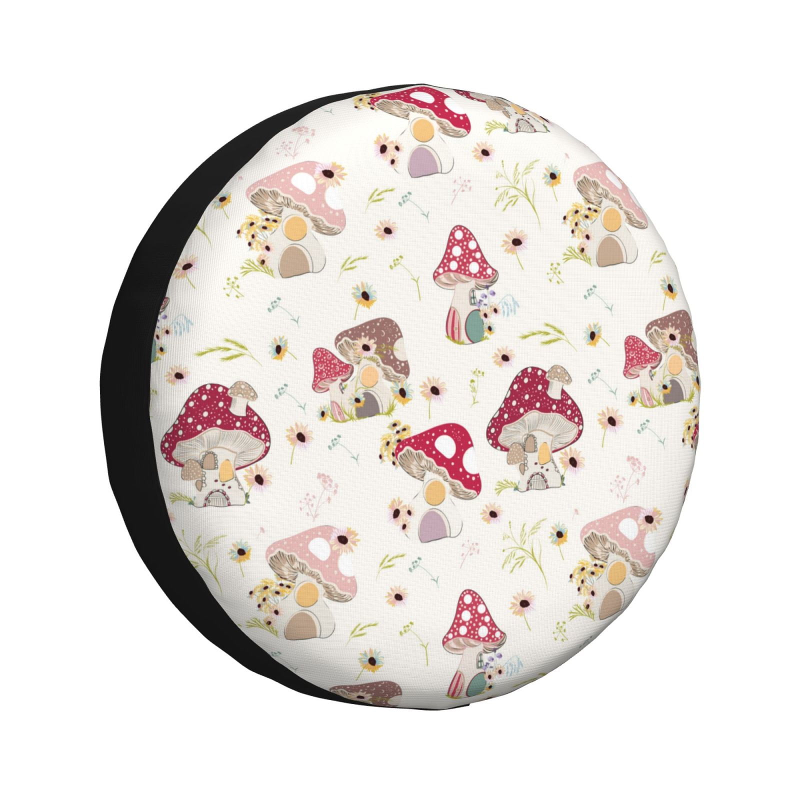 Salouo Floral Mushroom Print Spare Tire Cover 1417 inch Spare Tire