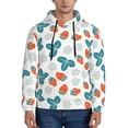 thumbnail image 1 of Salouo Floral Strawberr Pattern Men's Fall Hoodie Sweatshirt,Sport Hoodie with Pockets for Men Pullover Casual Hooded Sweatshirt-X-Large, 1 of 7