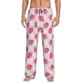 thumbnail image 1 of Salouo Floral Strawberr Print Pajama Pants for Men, Lounge Pants Elastic Waistband Casual Men's sleepwear Loungewear Sleep Pajama Pant -XX-Large, 1 of 7