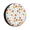 thumbnail image 1 of Salouo Floral Strawberr Print Spare Tire Cover 14-17 inch Spare Tire Protector Universal Tough Tire Wheel Cover for Trailer SUV and Truck-14 inch, 1 of 6