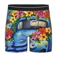 thumbnail image 1 of Salouo Floral Truck Welcome Pattern Men's Boxer Briefs, Soft & Breathable Underwear Elastic Waistband Briefs for Men,1-Pack, 1 of 7
