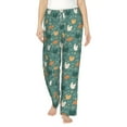 thumbnail image 1 of Salouo Flowe Rooster Print Women's Pajama Pants Casual Loose Sweatpants PJs Flowy Pants Drawstring Palazzo for Women Wide Leg Pants Lounge Pajama -Small, 1 of 8