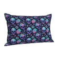 thumbnail image 1 of Salouo Flower Blue Skull Pattern Pillow Cases,1PC Pillow Covers with Envelope Closure Decorative Pillow Case for Bed Couch,Pillows Not Included-20"x30", 1 of 6