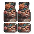 thumbnail image 1 of Salouo Flower Crown Cat for 4-Piece Floor Mats, Custom Fit Car Mats All-Weather Car Foot Mats Automotive Floor Mats for Cars, Trucks, SUVs, Vehicle Floor Liner, 1 of 7
