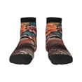 thumbnail image 1 of Salouo Flower Crown Cat Pattern Unisex Middle Tube Socks,Middle-Finger Knee High Socks Over The Calf Tube Stocking Crew Stockings for Women and Men Tube Socks, 1 of 8