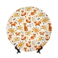 thumbnail image 1 of Salouo Flower Fox Pattern Bone China Decorative Plate,Holiday Decor Decorative Ceramic Plates with Stand Elegant Home DéCor for Hallway/Living Room/Bedroom-7in, 1 of 6