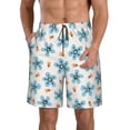 thumbnail image 1 of Salouo Flower Leaves Pattern Swim Trunks for Men,Men's Hawaiian Bathing Suit Swimsuits Quick Dry Swimming Board Shorts Beach Shorts with Pockets-X-Large, 1 of 6