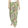 thumbnail image 1 of Salouo Flowers And Buds Print Women's Pajama Pants Casual Loose Sweatpants PJs Flowy Pants Drawstring Palazzo for Women Wide Leg Pants Lounge Pajama -Medium, 1 of 8