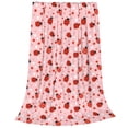 thumbnail image 1 of Salouo Flowers And Ladybugs Print Bed Blankets,Flannel Blanket Comfortable Air Conditioning Blanket Lightweight Blanket for Sofa Bed Travel & Couch -50"x40", 1 of 8