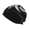 thumbnail image 1 of Salouo Fluid Black White Paint Swirls Print Unisex Beanie Hat,Knitted Baggy Skull Cap Winter Warm Hats Beanie Sleep Hats Cancer Headwear Caps for Women & Men 1 Pieces, 1 of 7
